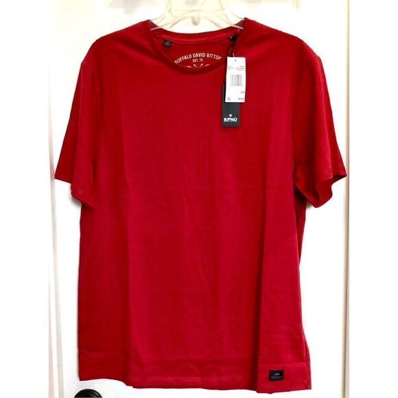 BUFFALO by David Bitton - NWT - Men’s Size Large Crew-Neck, Short Sleeve Tee/Red - Picture 2 of 13